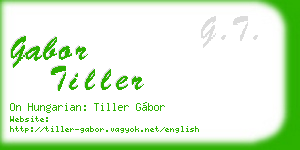 gabor tiller business card